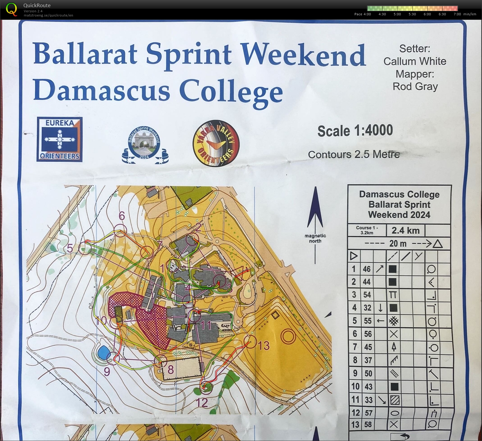 2024 Ballarat Sprints race 2 map 1 of 2 (09.03.2024)