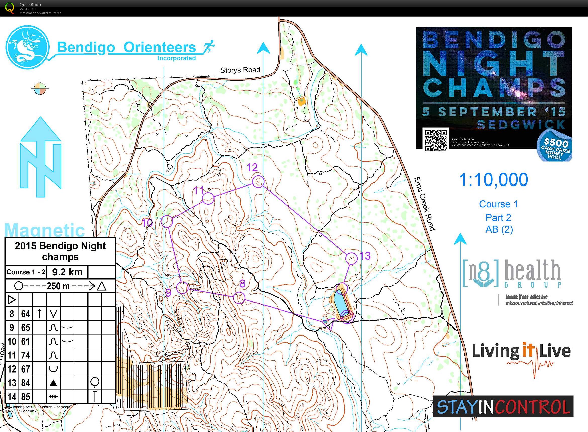 2015 Bendigo Night Champs - Map 2 (05-09-2015)