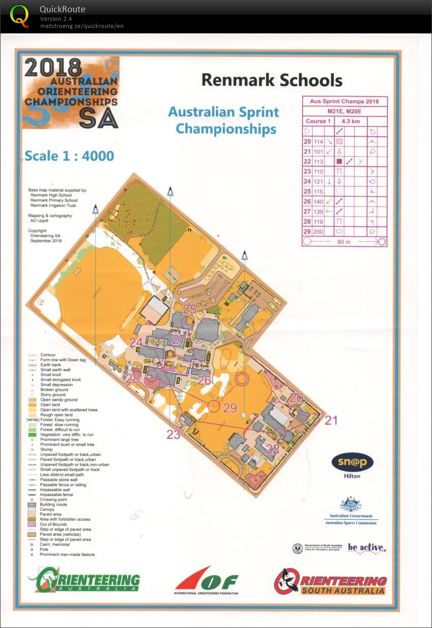 2018 Australian Championships Sprint Map 2 of 2 (2018-10-01)
