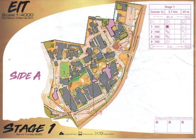 2020 Sprint the Bay Stage 1 map 1 (31-01-2020)