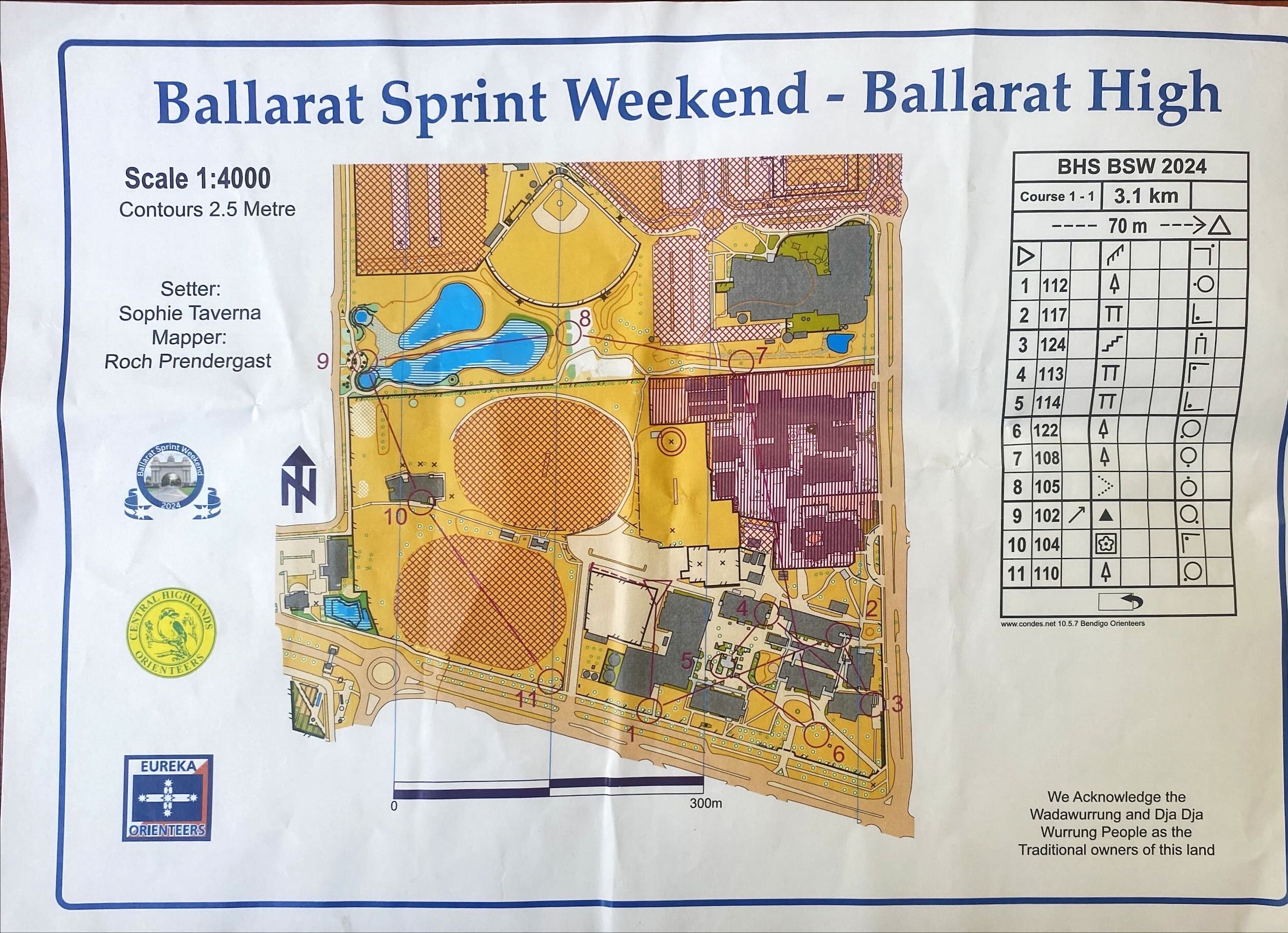 2024 Ballarat Sprints race 1 map 1 of 2 (09/03/2024)