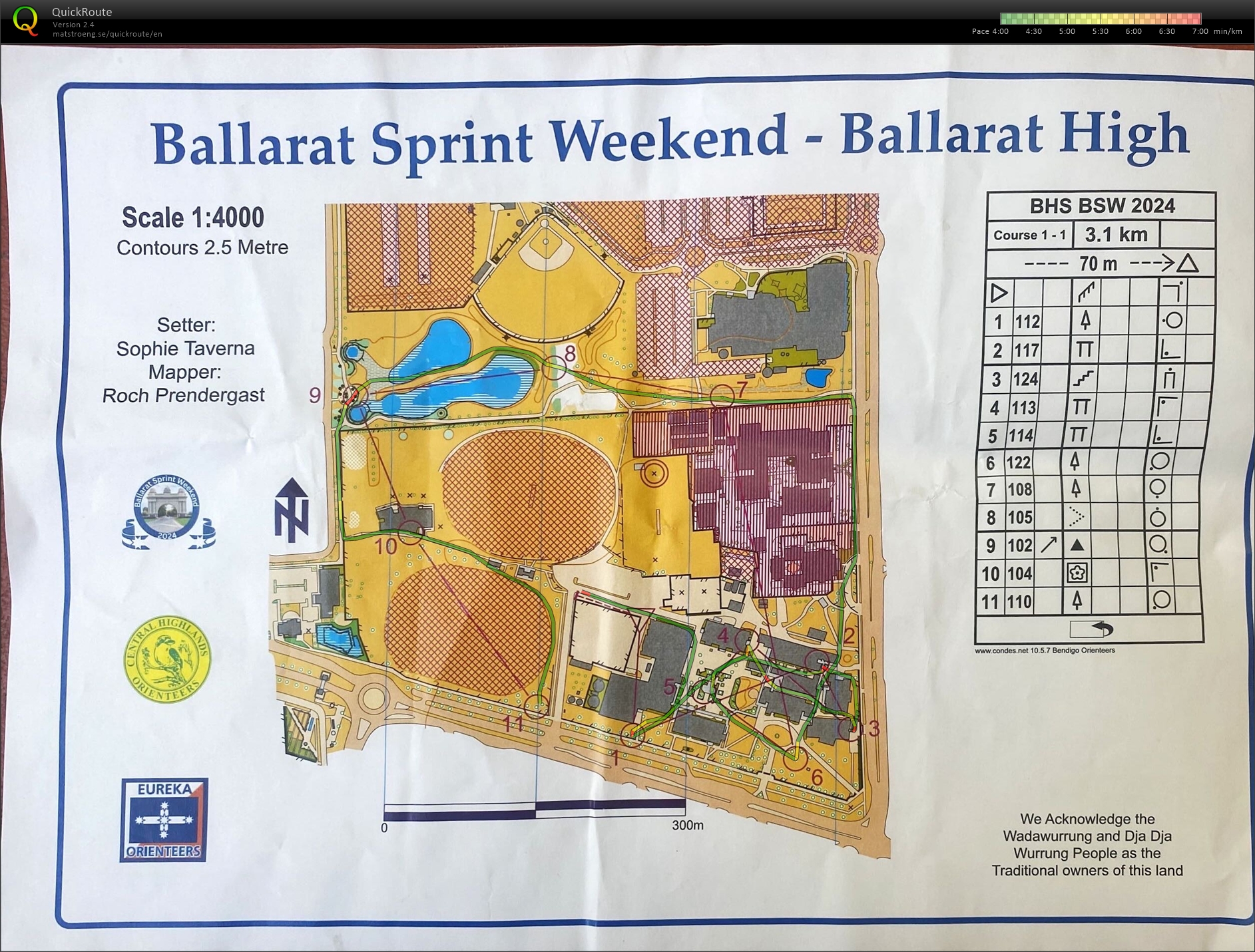 2024 Ballarat Sprints race 1 map 1 of 2 (09/03/2024)
