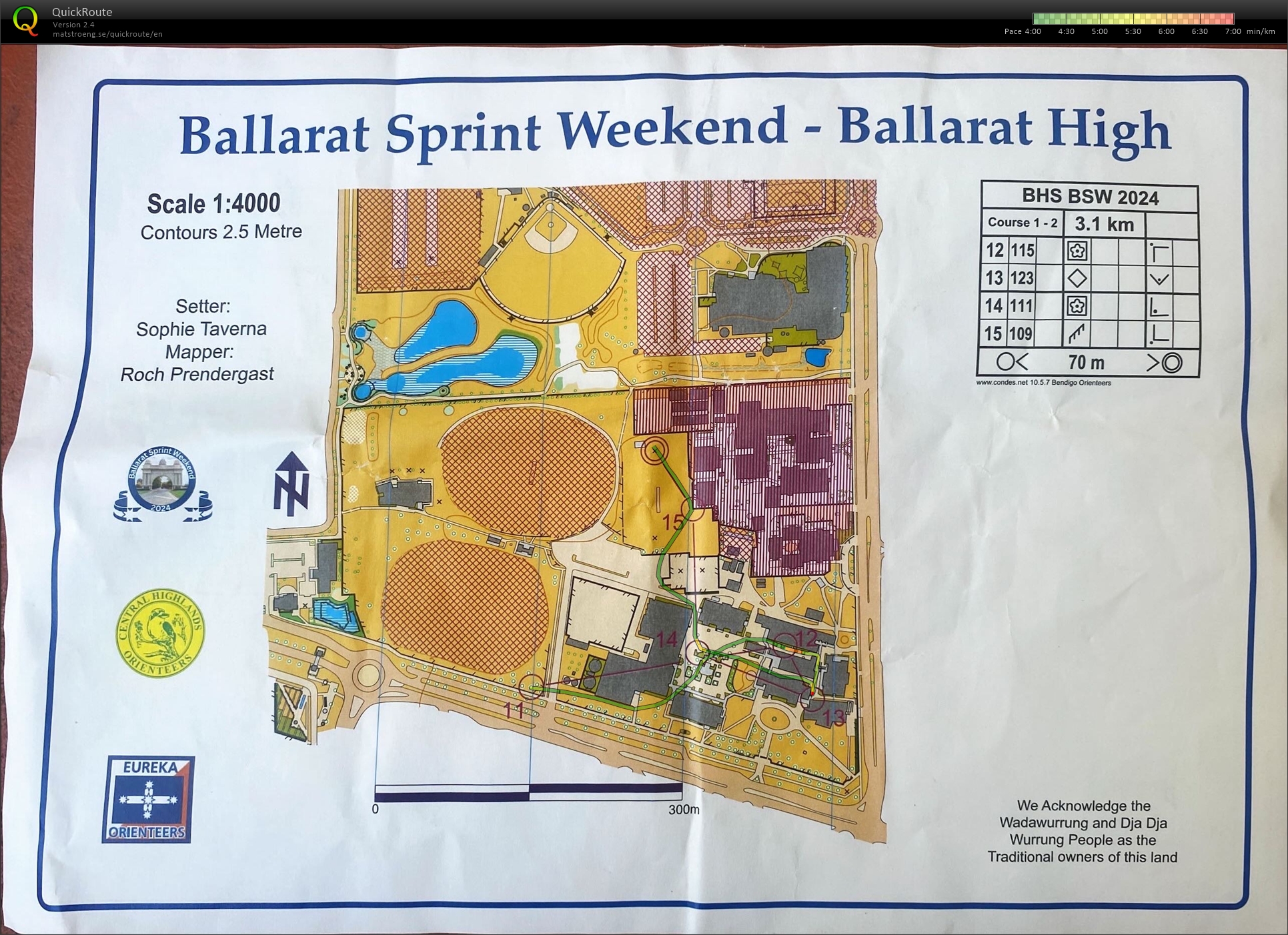 2024 Ballarat Sprints race 1 map 2 of 2 (09/03/2024)