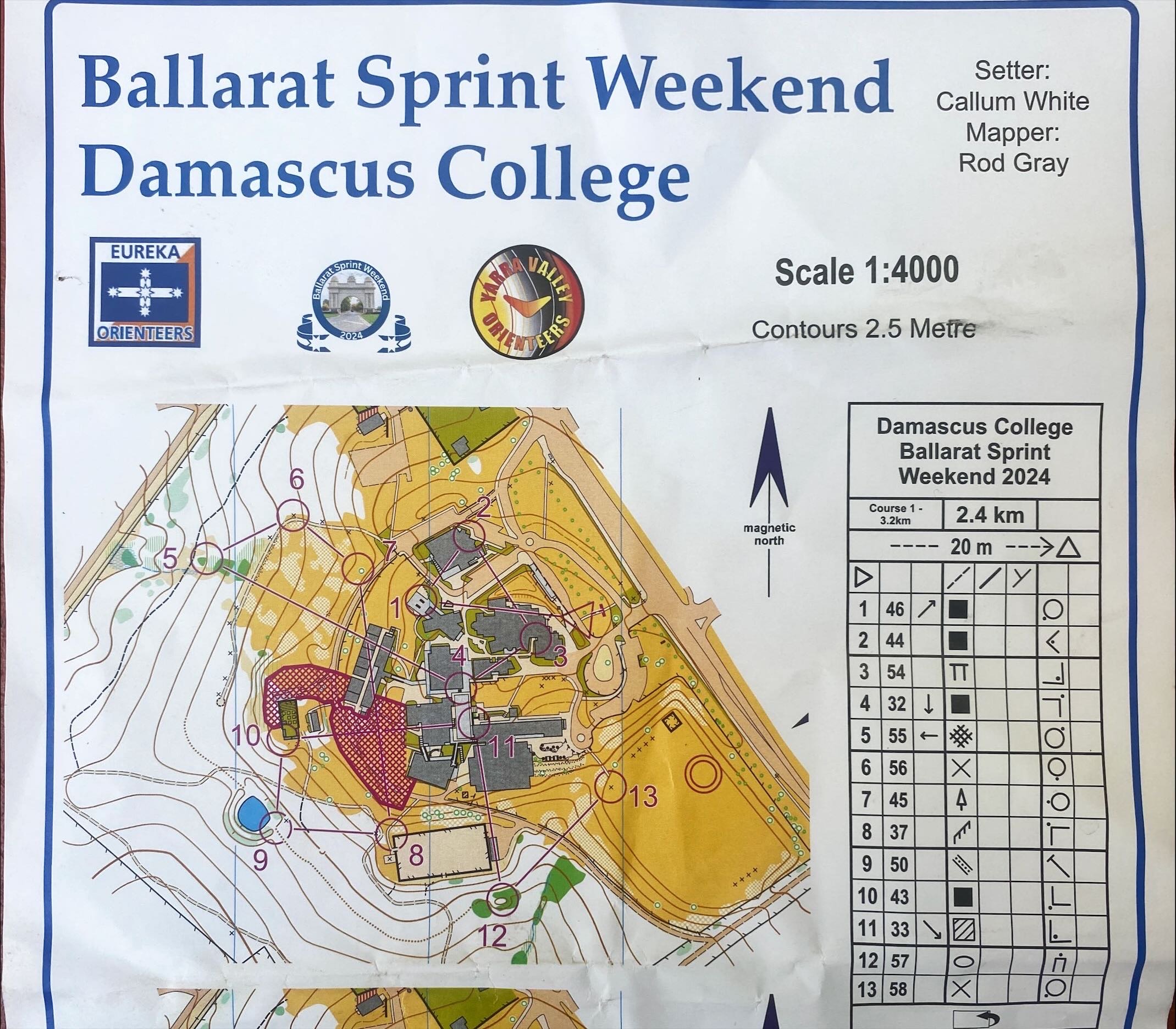 2024 Ballarat Sprints race 2 map 1 of 2 (09-03-2024)