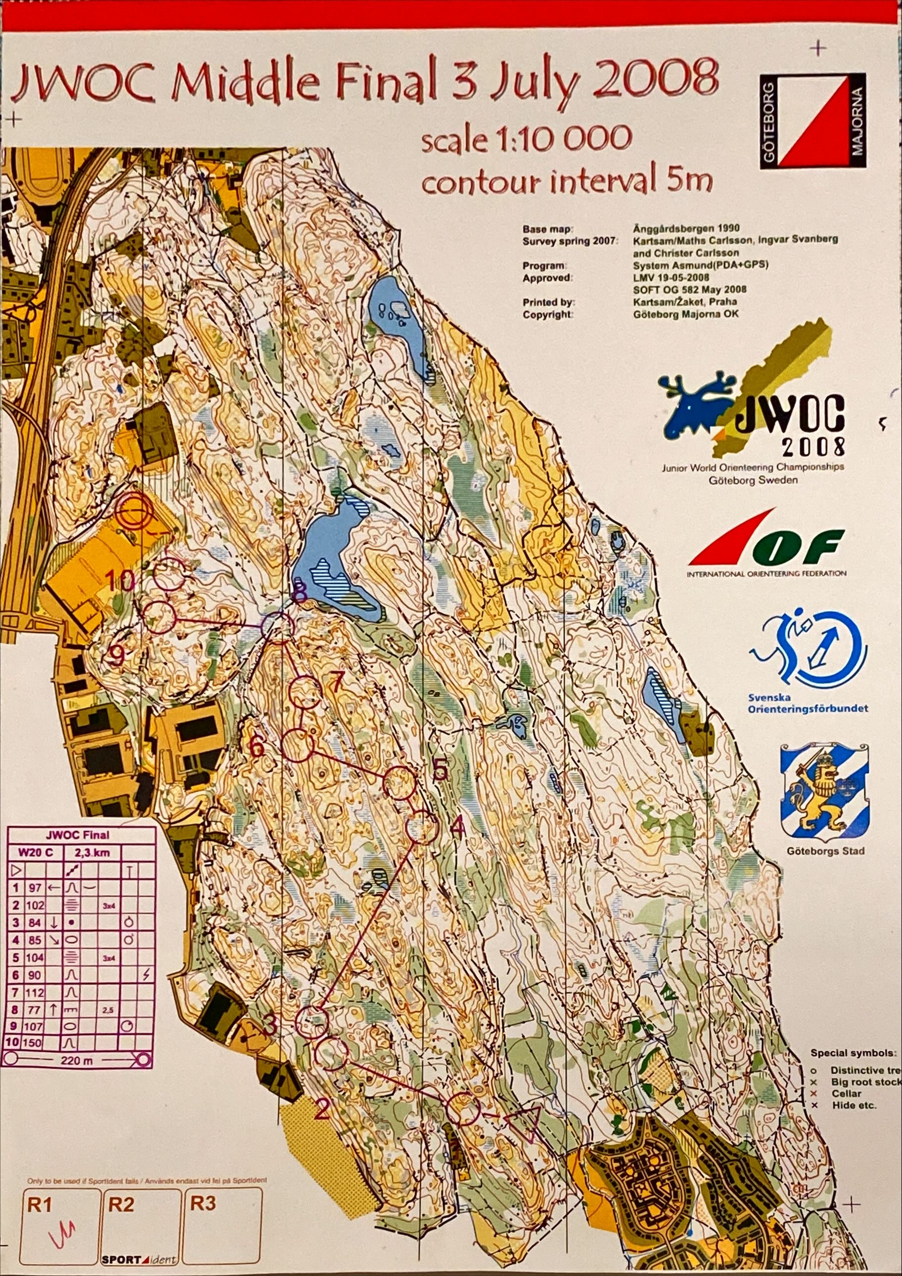 Gothenburg training on JWOC 2008 map (29-07-2024)