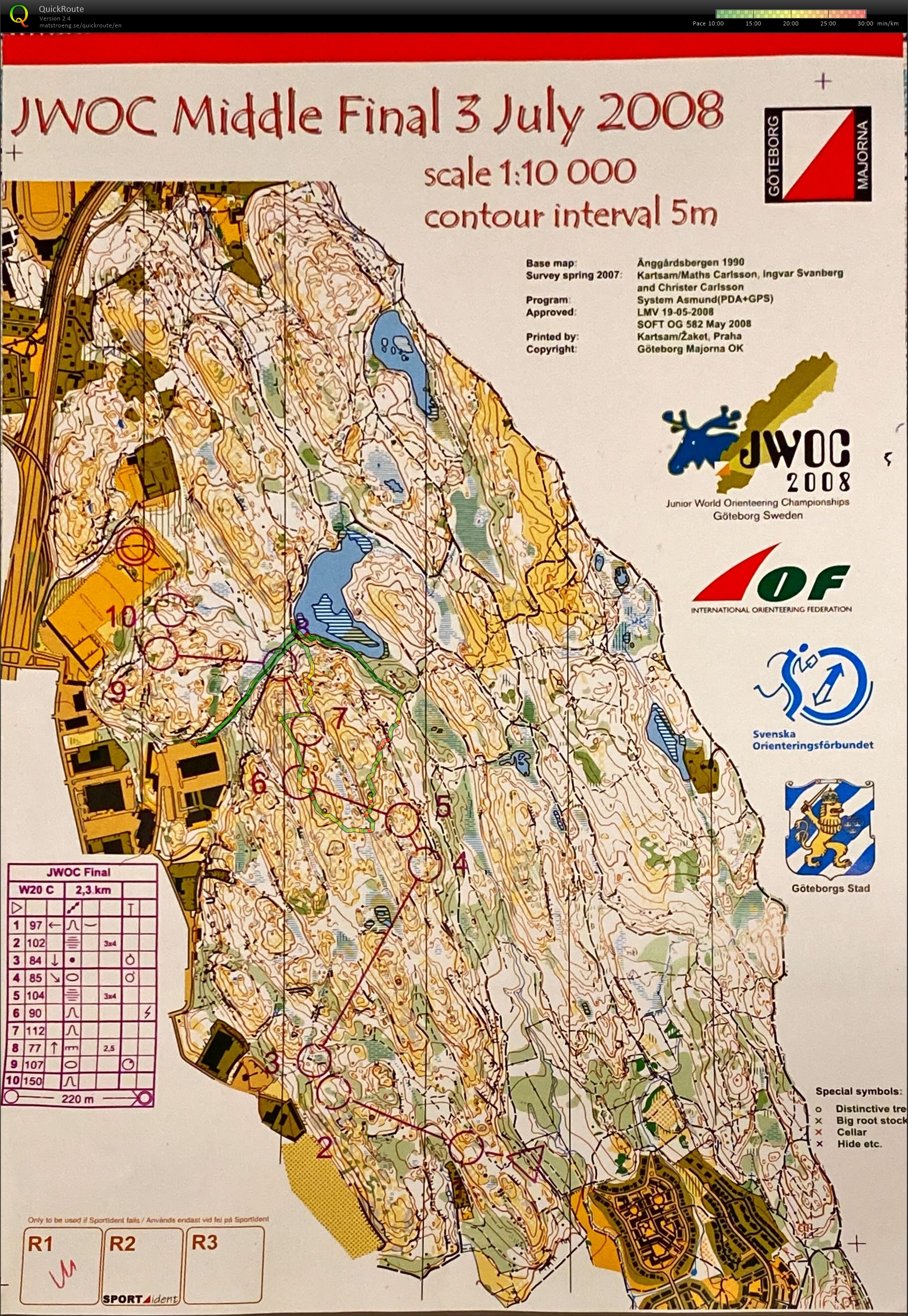 Gothenburg training on JWOC 2008 map (29-07-2024)