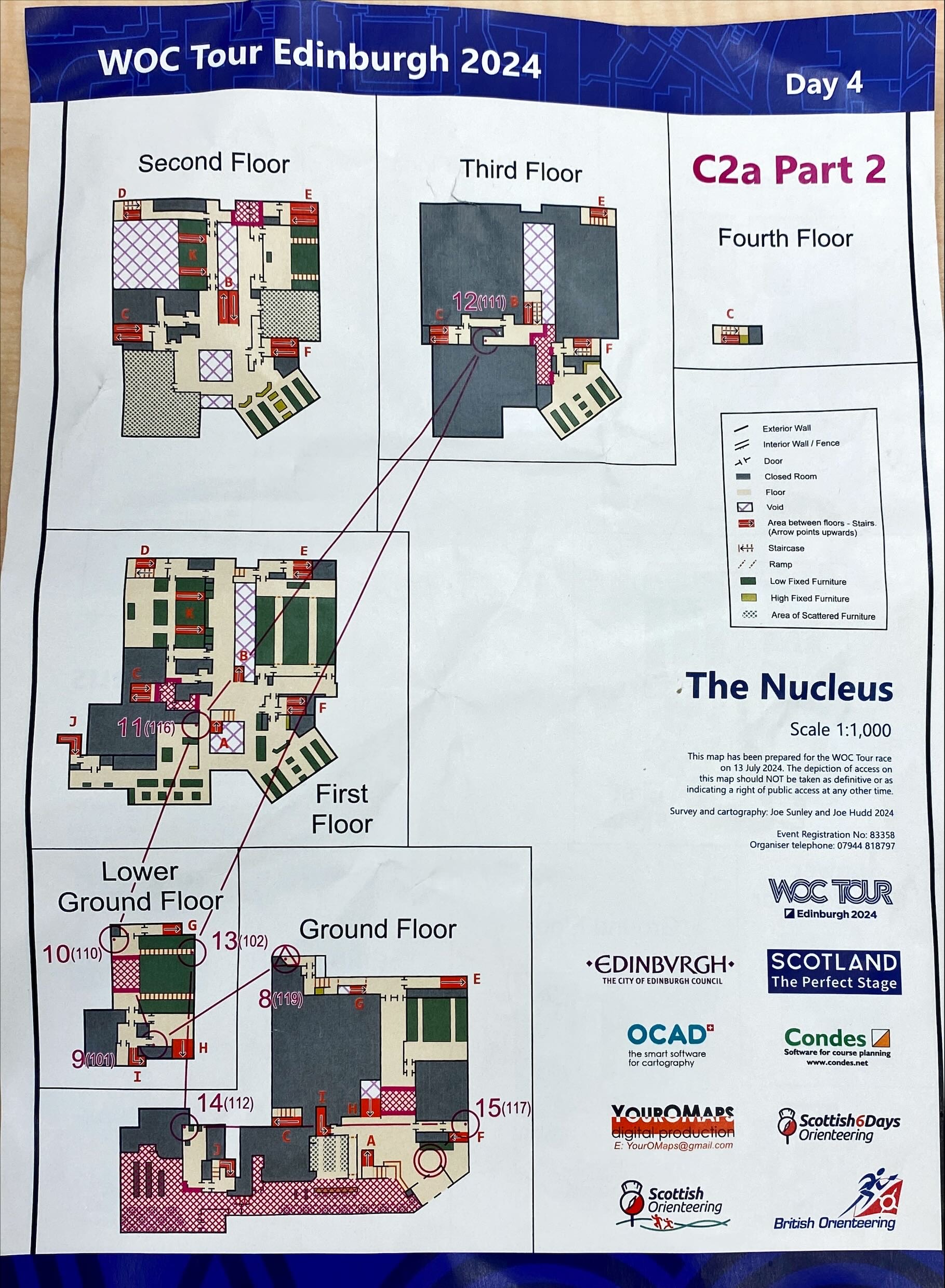 WOC Tour Indoor map 2 (13/07/2024)