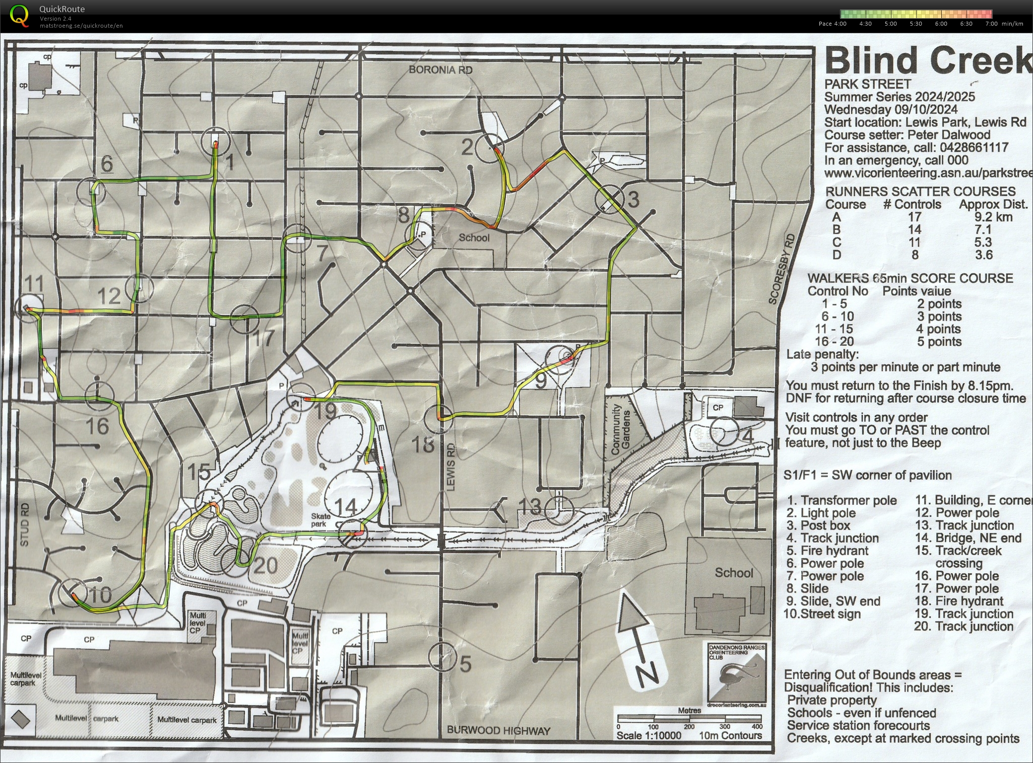 Melbourne Park Street Wednesday Summer Series - Blind Creek (09/10/2024)