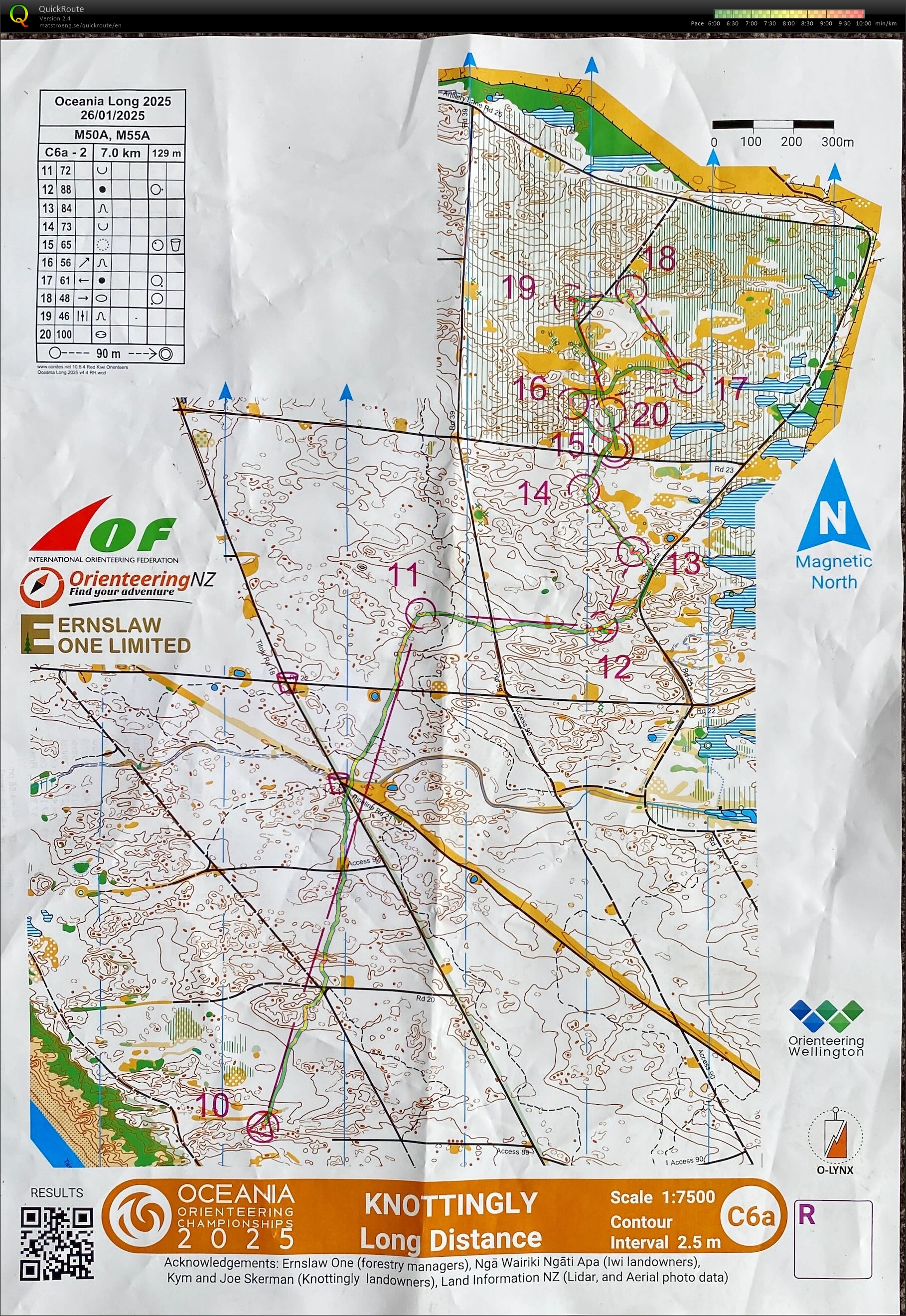 2025 Oceania Championships Long Distance map 2 of 2 (26/01/2025)