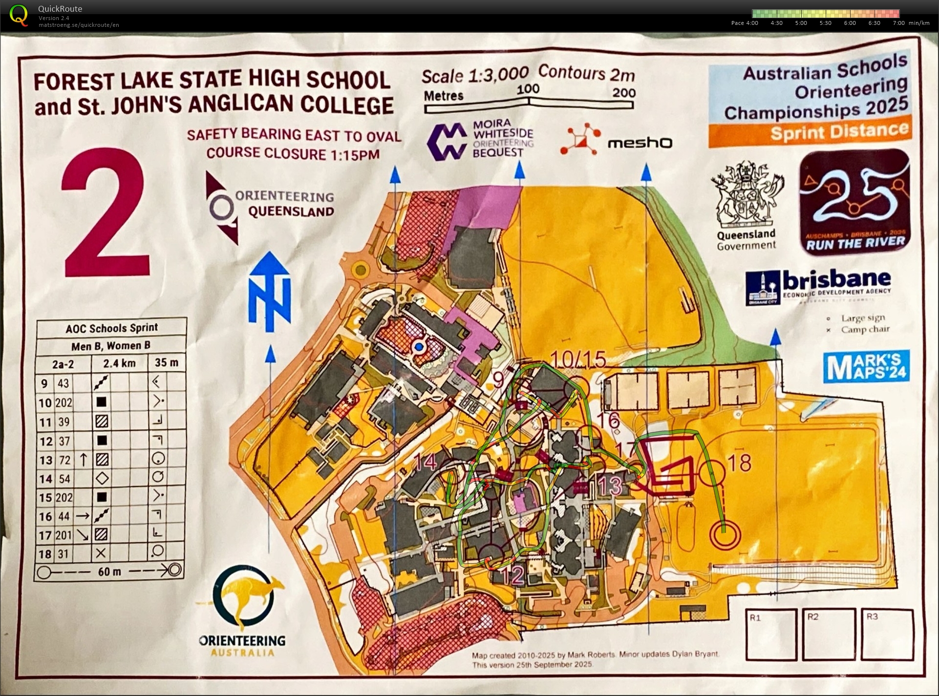 2025 Run The River Stage 1 map 2 of 2 (30/09/2025)