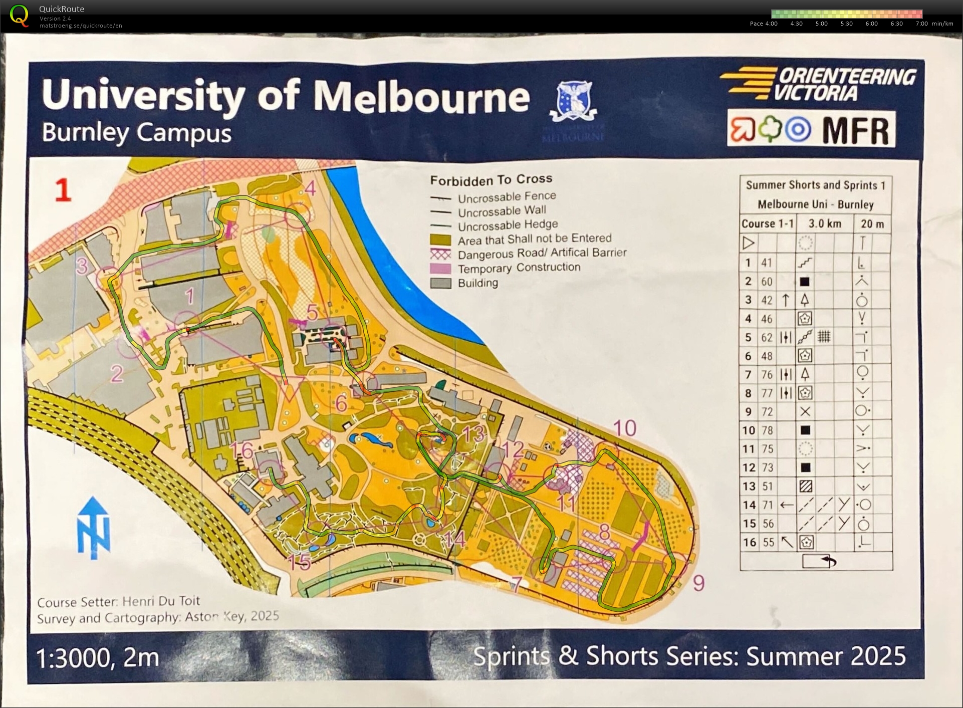 2025 Summer Sprints Race 1 map 1 of 2 (19-10-2025)