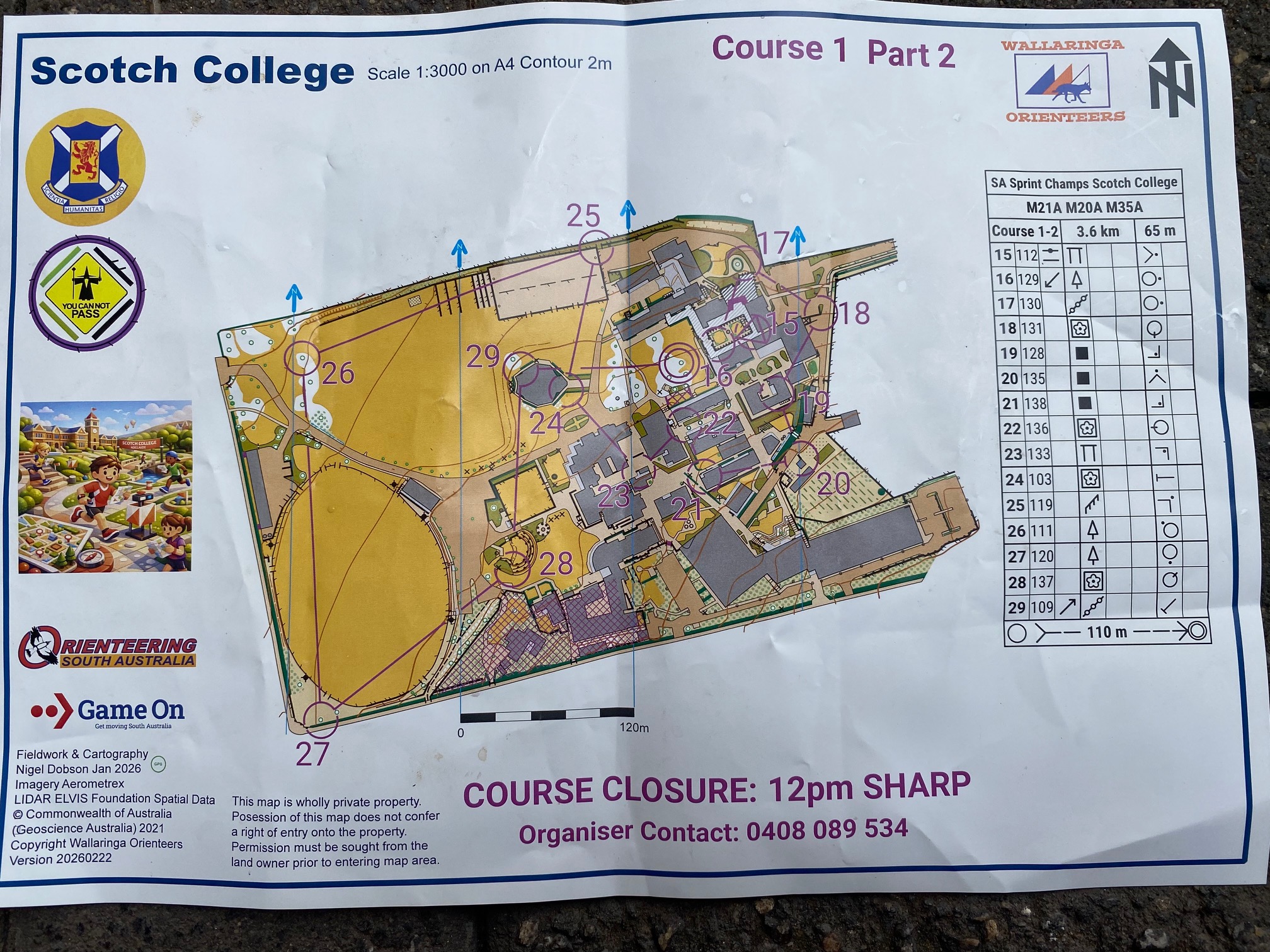 2026 SA Sprint Championships map 2 of 2 (01/03/2026)